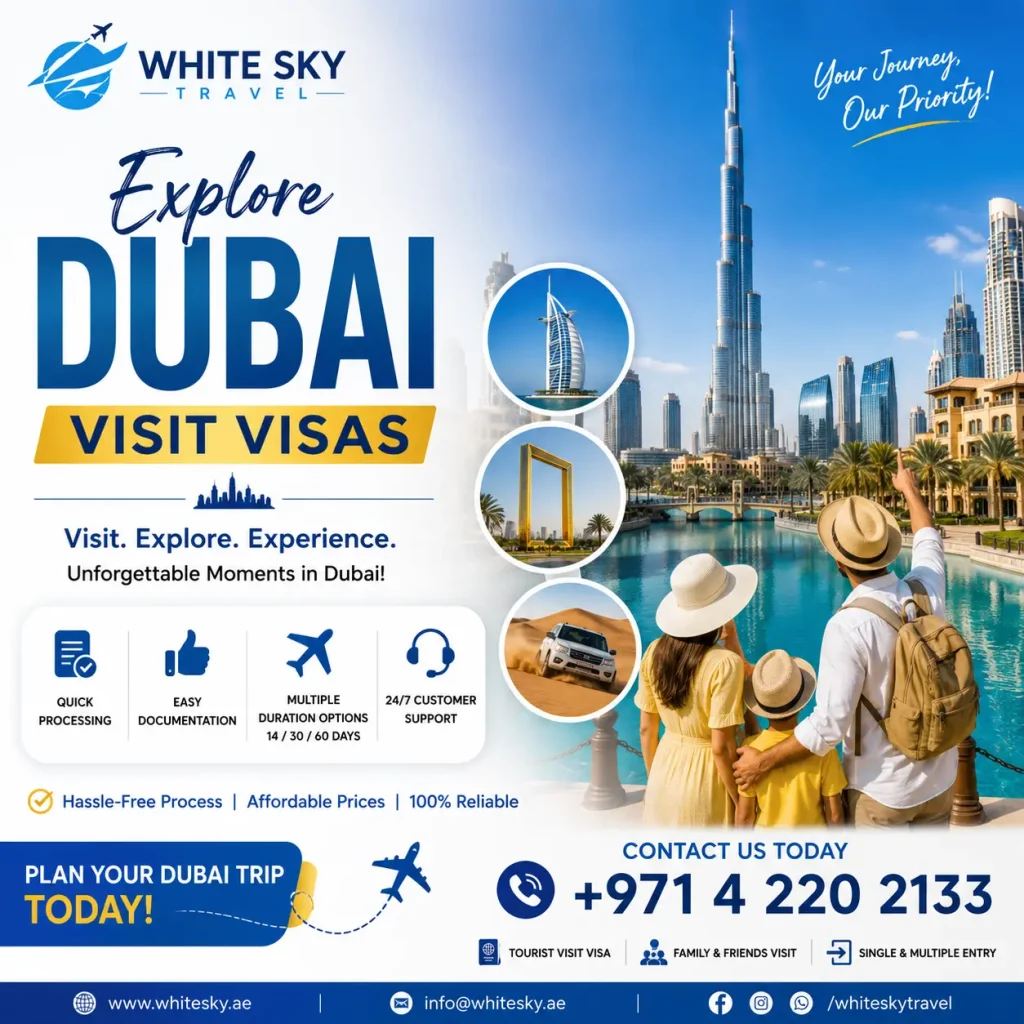 Freelance Visa for UAE - How to Get the Real One 5 Dubai visit visas from white sky travel