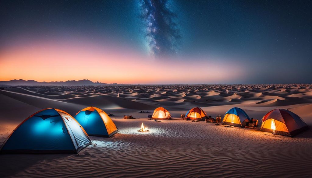 dubai desert campsite