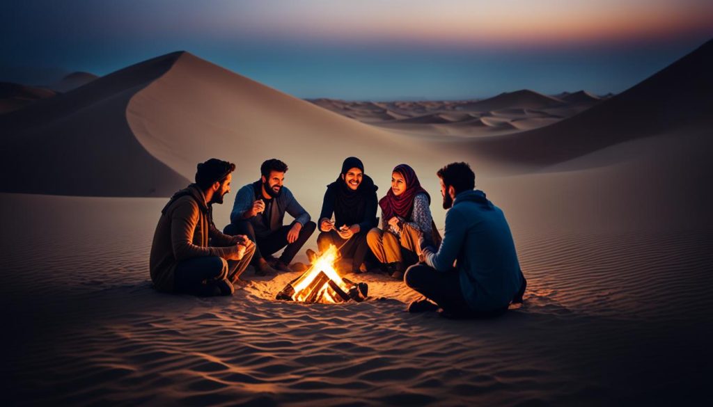 dubai desert night camping