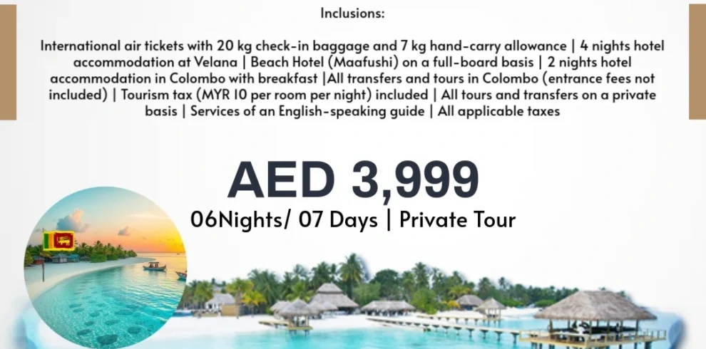 Maldives and Sri Lanka tour from Dubai