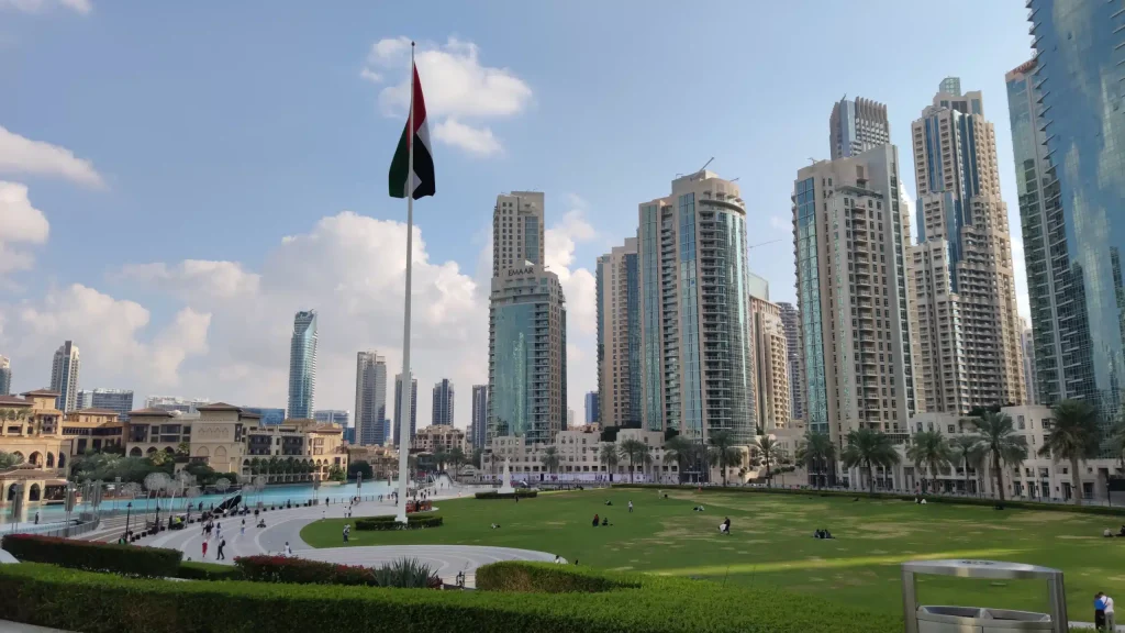 Burj khalifa park in Dubai
