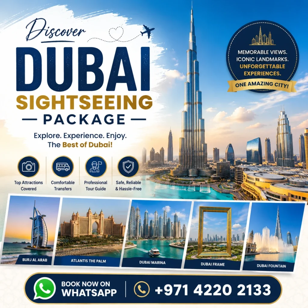 Top Dubai Sightseeing Packages | White Sky Travel & Tourism 2 Dubai Sightseeing Package from white sky travel