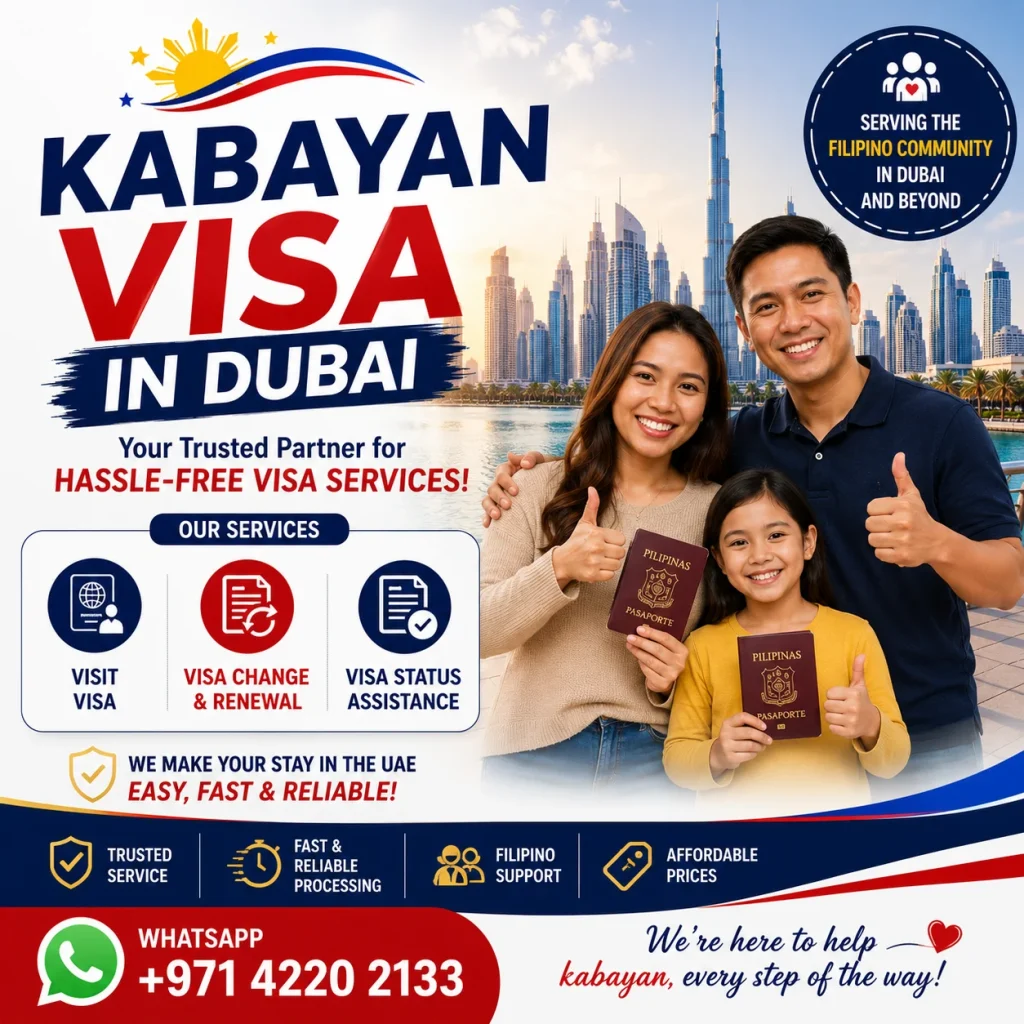Filipino Travel Agency in Dubai: Top Services and Deals 3 Kabayan visa in Dubai