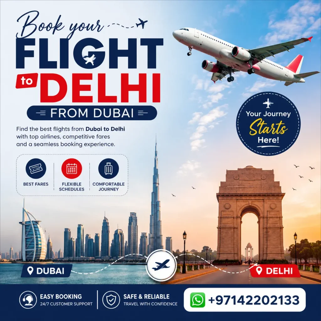 Flight to Delhi from Dubai: Best Deals and Travel Tips 4 book Flight to Delhi from Dubai with tabby