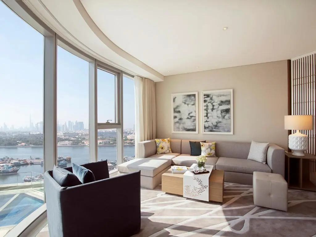 Al Bandar Rotana Dubai Creek: Luxury Stay in Heart of Dubai 5 Al Bandar Rotana Dubai Creek living room