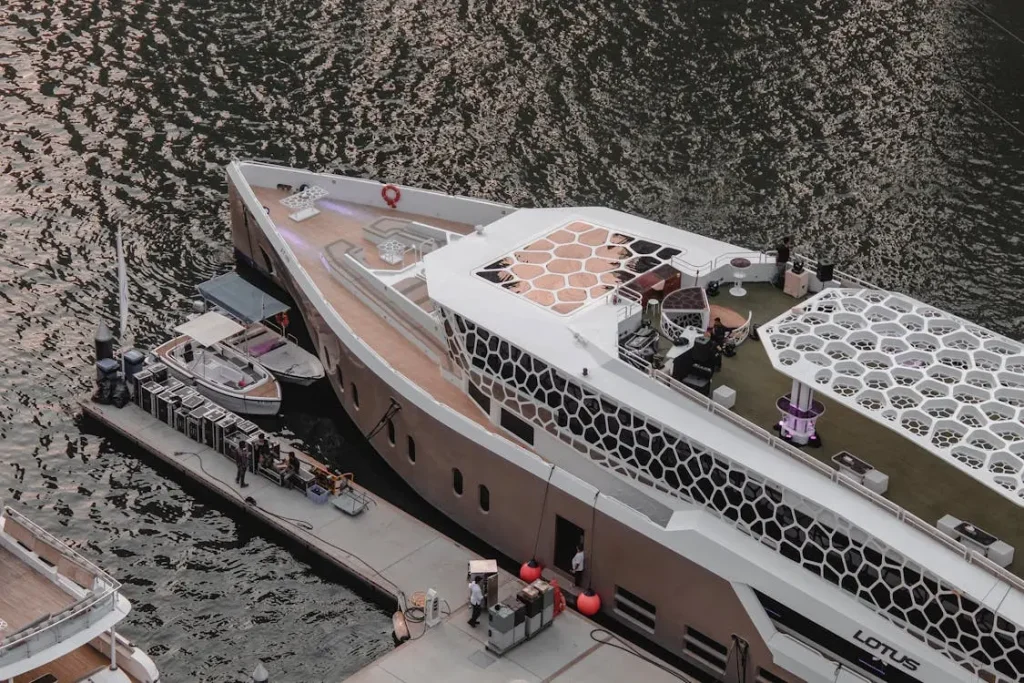 Lotus Mega Yacht Luxury on the Water 4 lotus mega yacht cruise dubai marina