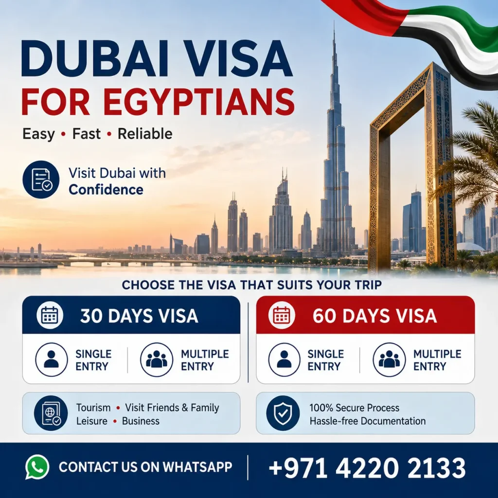 UAE Visa for Egyptian Citizens | Price from AED 450 2 Dubai visa for Egyptians