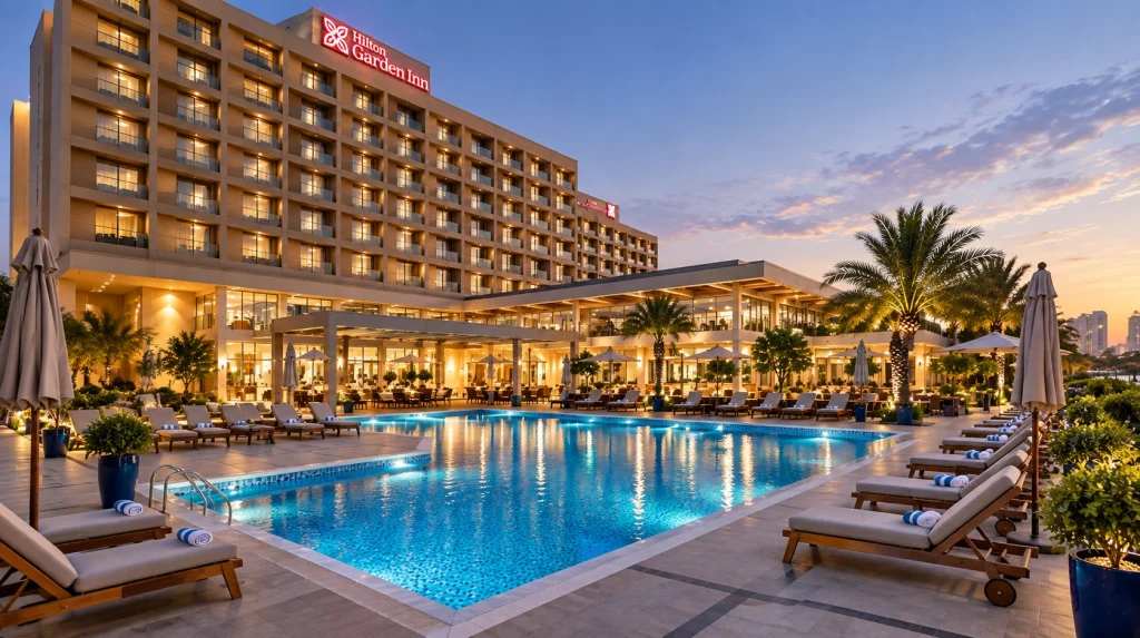 Hilton Garden Inn Ras Al Khaimah 4 pool in hilton garden inn rooftop