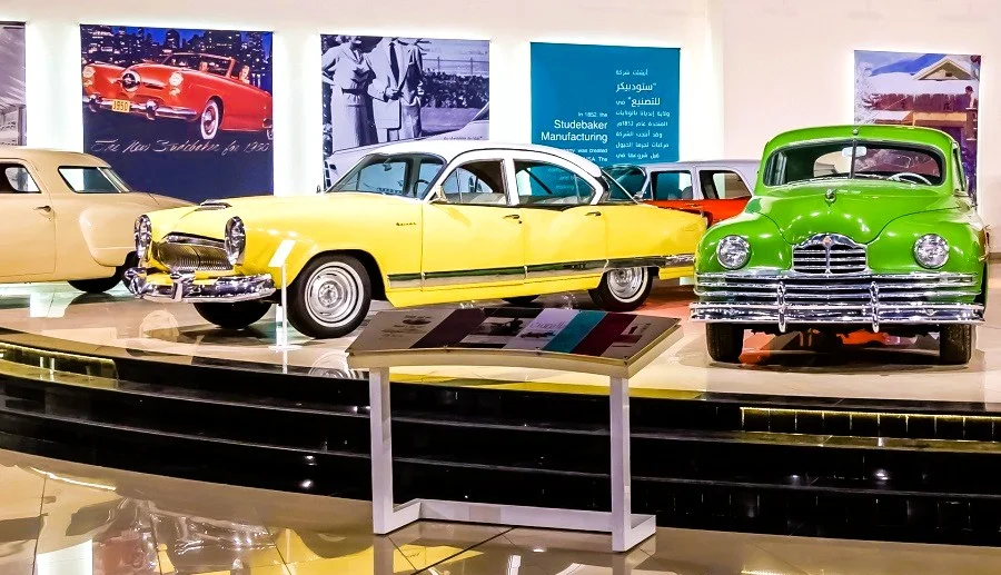 Sharjah Classic Cars Museum: Tickets, Timings and What to See 3 Classic American cars from the 1950s on display inside the Sharjah Classic Cars Museum