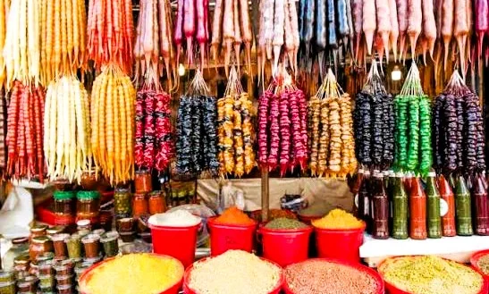 Meena Bazaar Dubai: Shopping Guide to Bur Dubai's Little India 4 Colourful spices and sweets on display in the markets around Meena Bazaar
